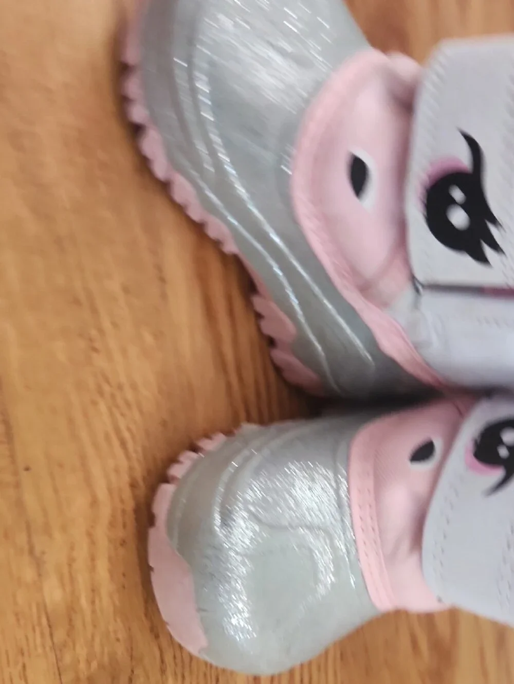 Cat & Jack Pink Unicorn Glitter Rain & Snow Boots with Rainbow Ears